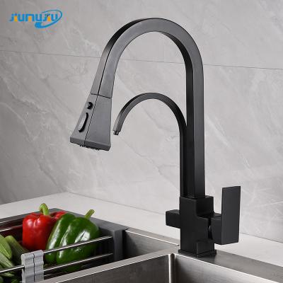 China New Style Metered Hose Faucets For Kitchen Sink Copper Hot and Cold Water Faucet Kitchen Sink Dual Function Faucet for sale