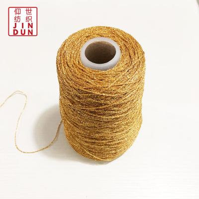 China Yellow Gold Yarn Knitting and Weaving Glitter Sparkle Glitter Sparkle Yarn Metal Yarn for Crochet Sweater Knitting Knitting Scarf for sale