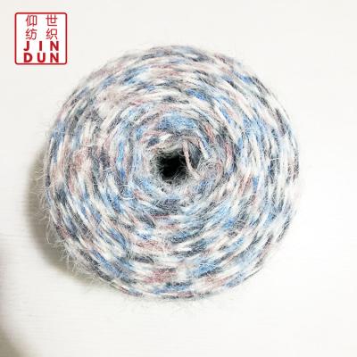 China Colorful Fancy Yarn Cotton Feather Dye Mohair Wool Fancy Yarn Plush Mohair Knitting Yarn Scarf Sweater Crochet Sewing Yarn for sale