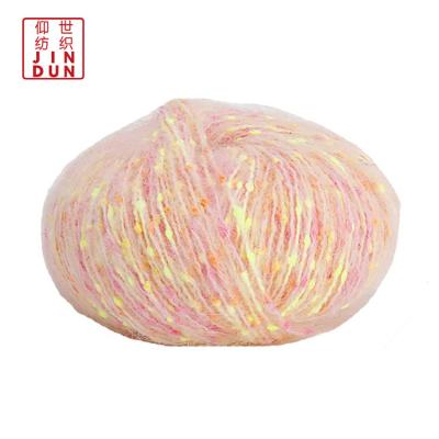 China Fancy Yarn Colored Fluorescent Mohair Yarn Hand Knitting Crochet Novelty Yarn Worsted Mixed Soft Warm Yarn For Sweater for sale