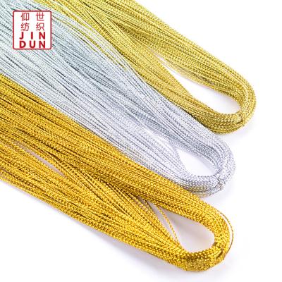 China High Tenacity 1mm Glitter Metallic Silver Elastic Rope Twine Gold Elastic Decorative Rope for sale