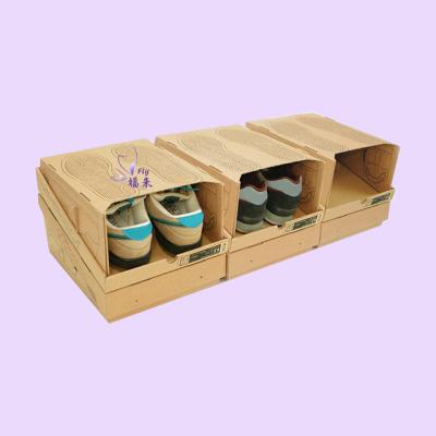 中国 Cheap plain cardboard organizer wholesale stackable pack custom storage shoe box with customized 販売のため