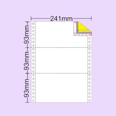 China A4 Sheets Carbonless Copy Paper ream computer thermal printer paper 4 Layers With Hole for sale