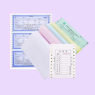 China A4 Sheets Continuous Form Carbonless Paper 6 Layers Carbon Paper With Hole for sale