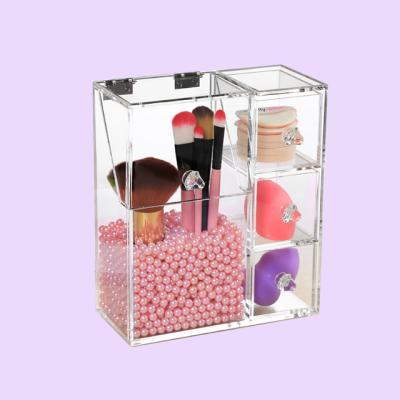 China small plastic box packaging transparent plastic box cosmetic organizer box Te koop