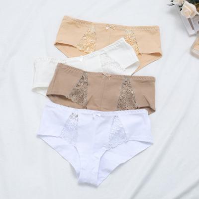 China Antibacterial Plus Size Women Cotton Underwear Ladies Panties Cotton Lace Underwear for sale