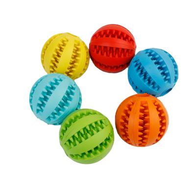 China Small Animals Non-Toxic Soft Rubber Toy Ball for Dogs Puppy Cat, Dog Toy Cleaning Ball Dog Pet Food Treat Feeder Chew Tooth Balls for sale