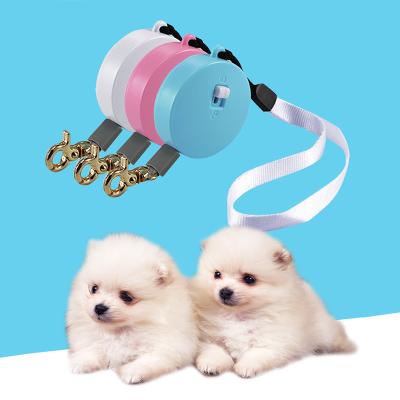 China Nice OEM Custom Printed Logo Nylon Snap Hook Dog Outdoor Leash 2m Rope Retractable Short Leash Correa Para Perros Retractil for sale