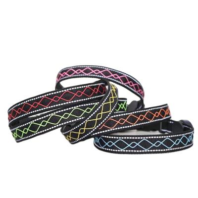 China Custom Fancy Macrame USB Dog Collar Lights USB Rechargeable Premium Rechargeable Led Light Up Collares Collares De Collares Led Para Perro Mascotas for sale