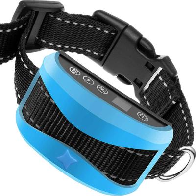 China 2022 Dogs Training Collars Anti Bark Collar Anti Bark Collar Dog Bark Control Device Waterproof Rechargeable Shock for sale