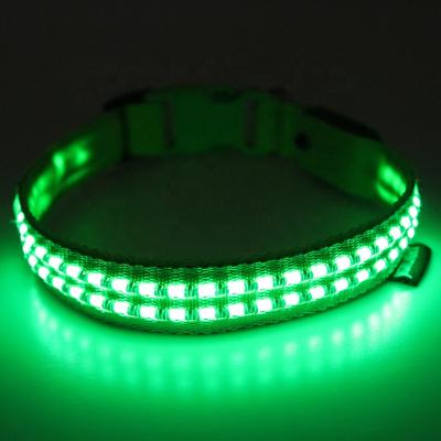 China Lights Glowing Dog Collar For Night Safety With USB Rechargeable Light Up Dog Led Collar Led Para Perros for sale