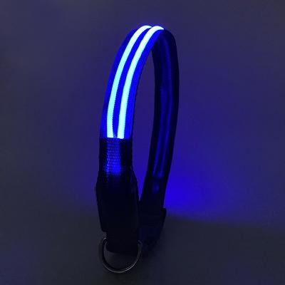 China Glow Collar Rechargeable LED Lights Dog Collar USB Luminous And High Visibility Lit Glow Collar For Pet Night Walking for sale