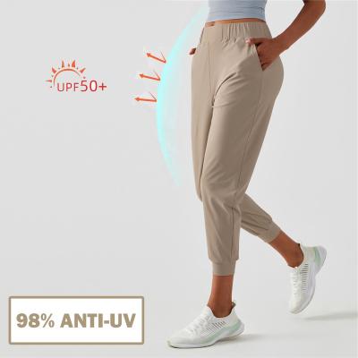 China Breathable Quick Dry Women Jogging Pants Workout Sport Fitness GYM Loose Casual Side Pockets Yoga Gaiters Ninth for sale