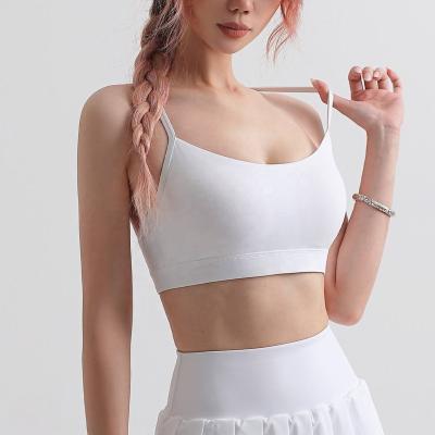 China New Fashion Yoga Sports Fitness Bra Backless Customized Breathable Women Daily Naked Gym Adjustable Tank Grow Runner Upper Soft Back OEM for sale