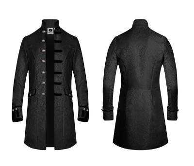 China Polyester Men's Vintage Steampunk Medieval Jacket Halloween Cosplay Costume Retro Gothic Victorian Dress Coat Christmas Uniform for sale