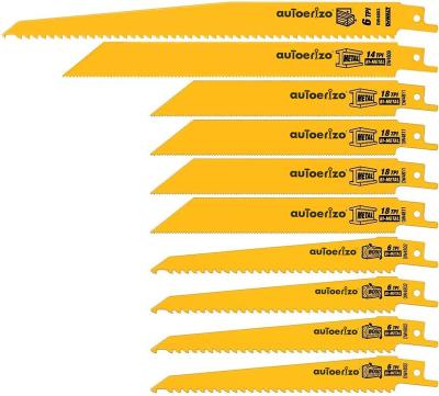 China Cutting Reciprocating Saw Blades, Bi-Metal Set with Case, 10-Piece for sale