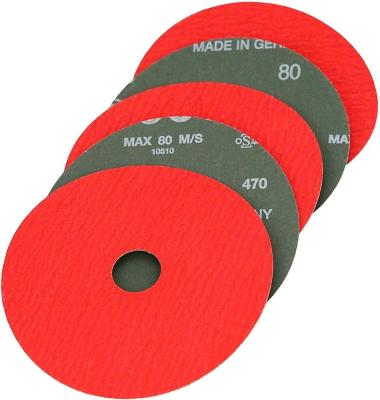 China 5 Inch 125 Mm Polish Coated Ceramic Fiber Abrasive Disc For Metal Grinding for sale