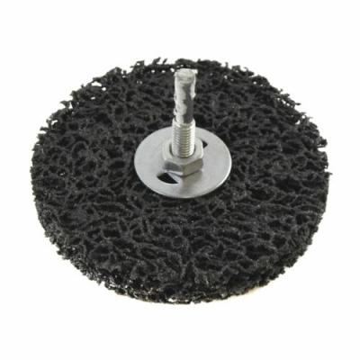 China Removes Rust Black Poly Tape Clean Disc With Leg Angel Grinders Clean Tool For Rust Paint Materials Removal Flaking Clean Wheel for sale