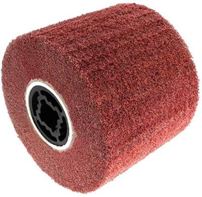 China Non Woven Wire Abrasive Drawing Polish Polish Buffing Wheel Fin Brush For Surface Treatment Stainless Steel, Aluminum, Copper for sale