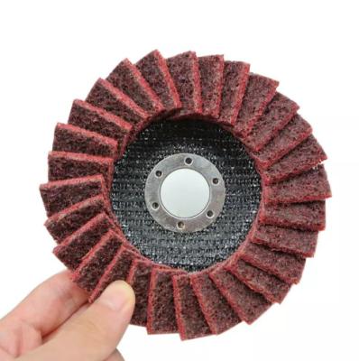 China AutoErizo 115*22mm Nonwoven Abrasives Grinding Wheel Flap Polishing Surface Treatment Disc for sale