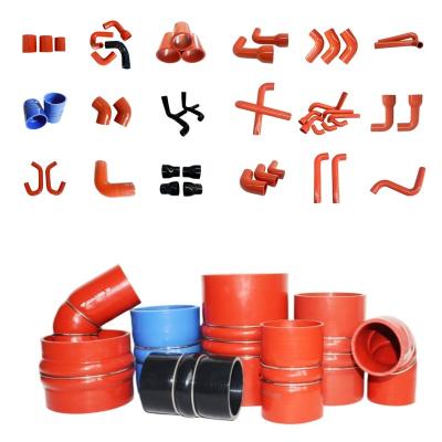 China High Temperature Resistance Custom flexible 4-layer braided hose automotive reducer silicone rubber hose for sale