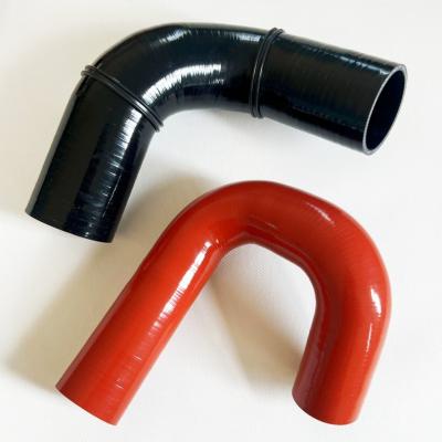 China High Temperature Resistance Custom flexible bend radiator rubber silicone hose elbow 90 degree reducer braided silicone hose for sale