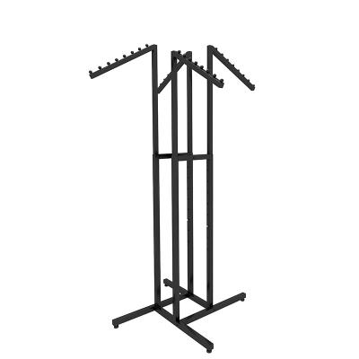 China Retail Stores Fashion Best Selling Metal Four Way Garment Clothes Store Display Rack for sale