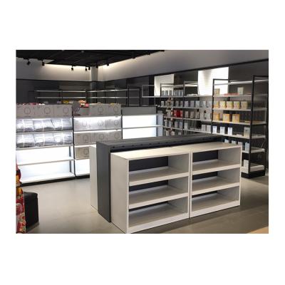 China Retail Stores / Home Furnishings Customized Whole Display Stand Counter Showcase Store Design Storage Shelves For Home Furnishing Store for sale