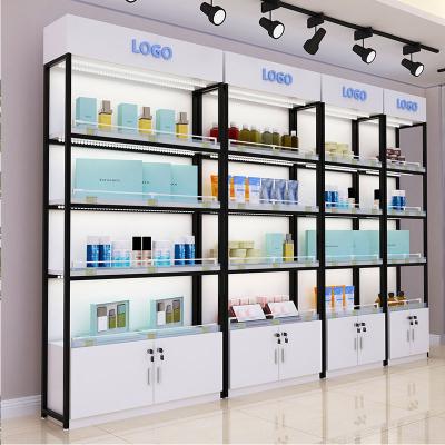 China New Product Single Sided Wood Metal Pharmacy Retail Store , Supermarket Display Stands Estantes Para Tiendas% for sale