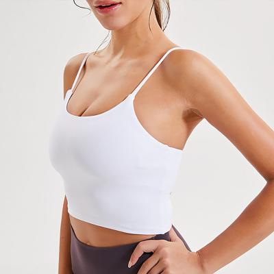 China New Breathable Yoga Vest Women Padded Beautiful Sexy Back Yoga Tops Straps Running Yoga Shirts Sports Underwear for sale