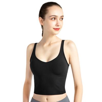 China New Breathable Sports Women's Shockproof Big Size Gathering Bra Women No Ring Running Fitness Yoga Steel Vest With Chest Pad for sale