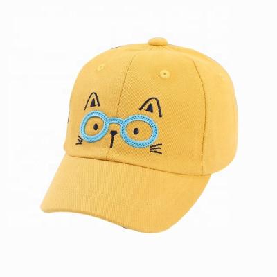 China JOINT Wholesale High Quality Funny Popular Hot Selling Colorful Cute Kids Cat Hats Custom Embroidery Logo Kids Dad Hats for sale