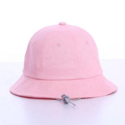 China Wholesale Cozy In Stock High Quality Cotton Popular Cute Pink White White Logo Simple Custom Kids Bucket Hat Bucket Hat for sale