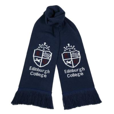 China Comfortable Qatar Soccer Fans Party Fashion Soft Winter Scarves Custom Tassel Knitted Club Design Jacquard World Cup Soccer Scarf for sale