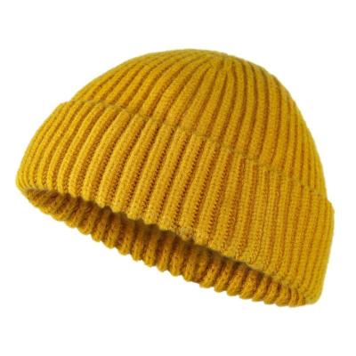 China JOINT Wholesale unisex white mix high quality winter skully knitted fisherman short beanie for sale