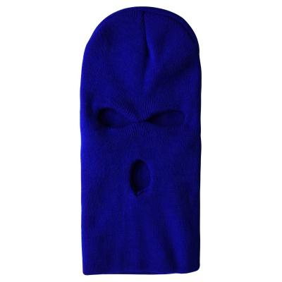 China Winter Knitted Girl Balaclava 100% Dust Proof Acrylic Empty Hat Three Hole Ski Mask Wholesale for sale