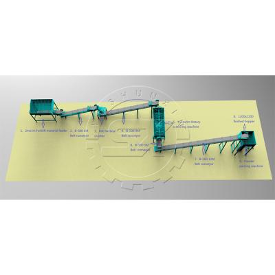 중국 단순한 유기질 비료 생산 과정 닭 비료 비료 생산 라인 판매용