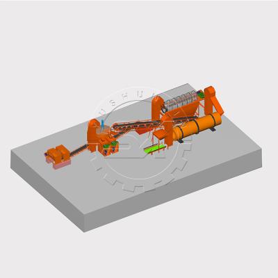 China Shunxin 6-8 ton per hour compound fertilizer granulating line machinery with Double Roller Compaction Granulator for sale