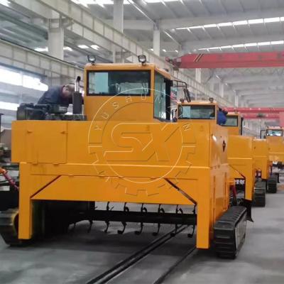 China farm machinery  fully automatic machine farming crawler type compost turner for sale