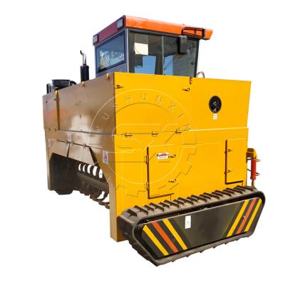 China Chicken Manure Fertilizer Crawler Composting Machine/crawler type manure compost turning machine Te koop