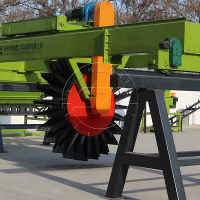 China Wheel type organic fertilizer composting machine/Shunxin organic waste to fertilizer self-propelled compost machine for sale