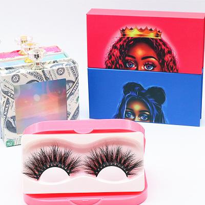 China Laluna Long Natural Private Label Box 25mm False Eyelashes Vendor Customized Lash Packaging Real Mink 3d Mink Eyelash Wholesale for sale