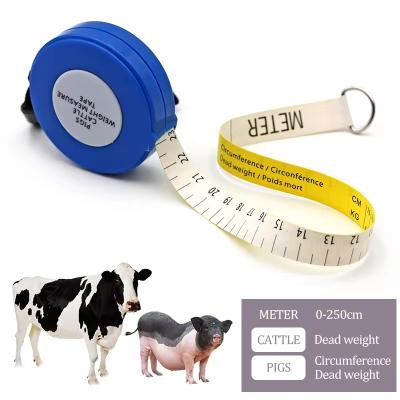 China Livestock Cow Weighing Tape Measure Easy To Use Pig Cattle Animal Body Weight Measure Tape Soft Measuring Tape for sale