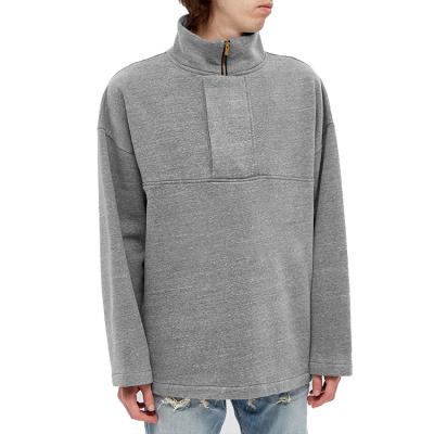 China OEM Wholesale QUICK DRY Men's Pullover Quarter Zipper Front Cotton Sweatshirts For Bulk for sale