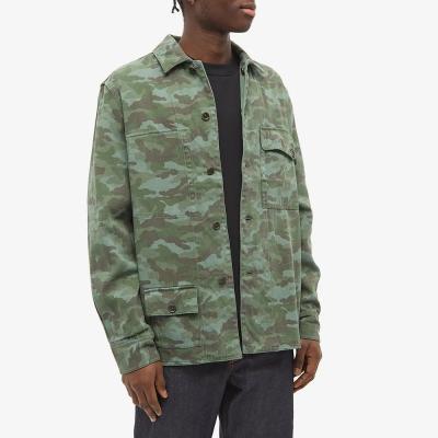 China Wholesale OEM Logo Jackets Regular Mens Clothing Custom Made Button 100 Cotton Camouflage Workwear Jackets for sale