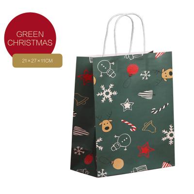 China Recycled Materials Wholesale Custom High Quality Brown Shopping Kraft Paper Bag For Christmas Paper Sack Gift Paper Packaging Bag for sale