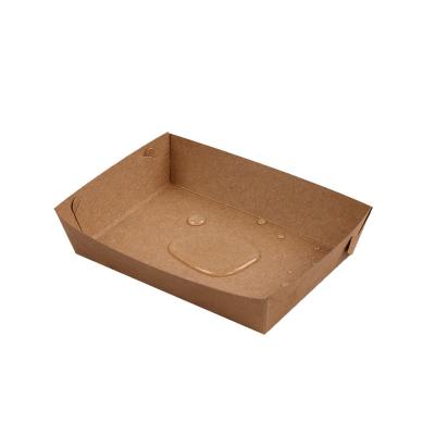 China Restaurant Togo Fast Food Grade Container Recyclable Custom Disposable Salad Sandwich Burger Lunch Kraft Paper Packing Box for sale