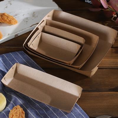 China Recyclable Kraft Paper Boxfruit Wrapping Paper Box Food Salad Packing Fast Food Takeout Fried Chicken To Go for sale