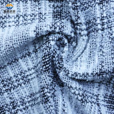 China Soft [Myway] wholesale customize hot sale cotton polyester grid check fabric knit jacquard fabric for dress clothes for sale