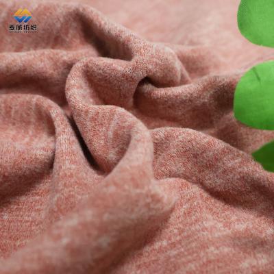 China Free sample soft [Myway] hotselling new fashion polyester spandex dralon knit fabric DE velvet fabric for hot use for sale